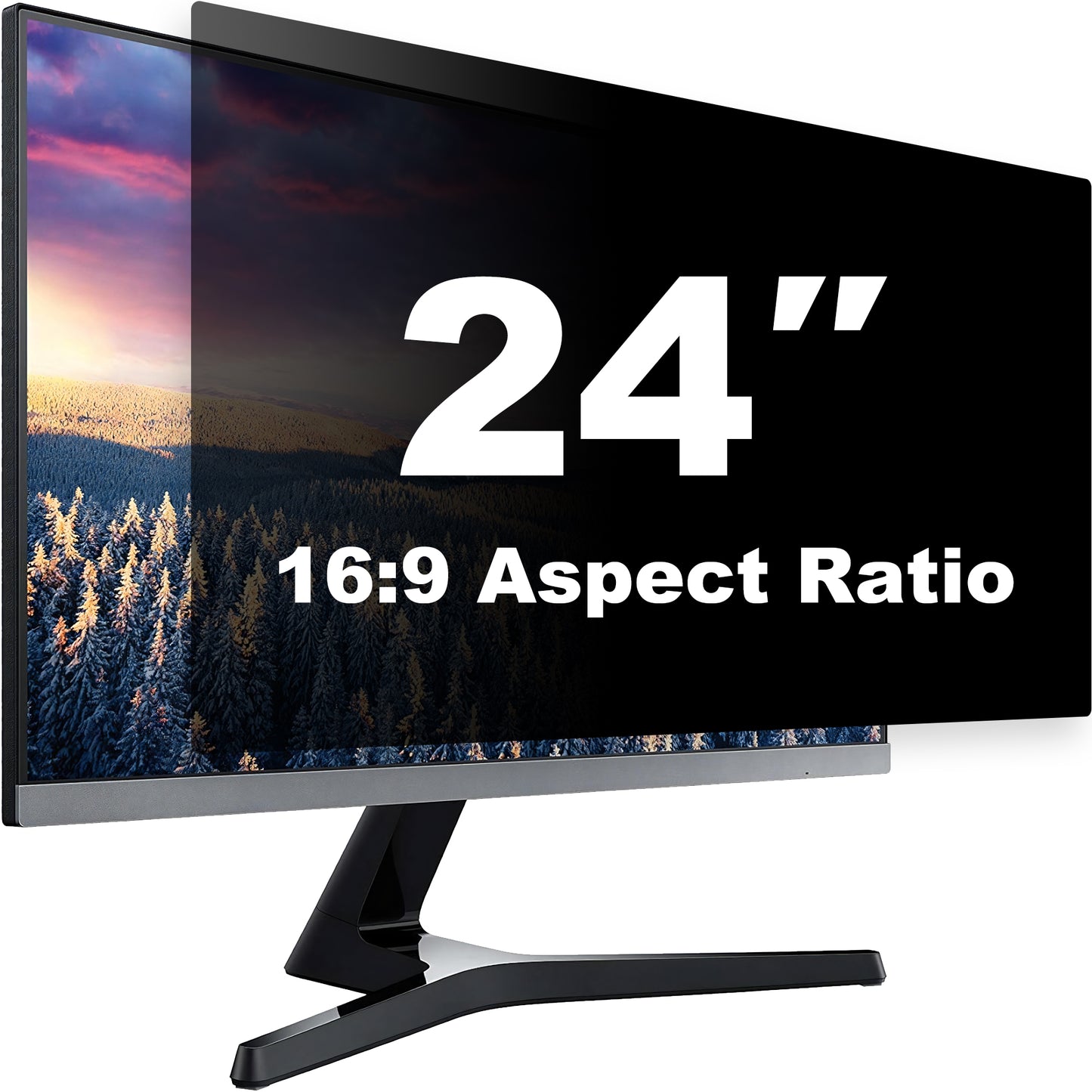 Filtro de pantalla de privacidad de computadora para pantalla ancha 16:9 de 24 pulgadas